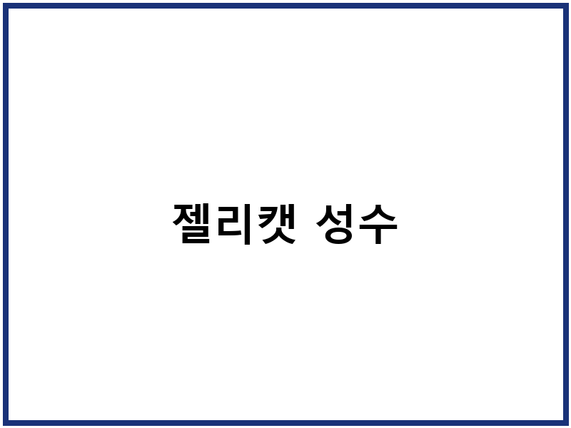 젤리캣 성수